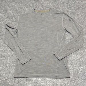 Smartwool Merino Wool Heather Gray Long Sleeve Shirt Base Layer